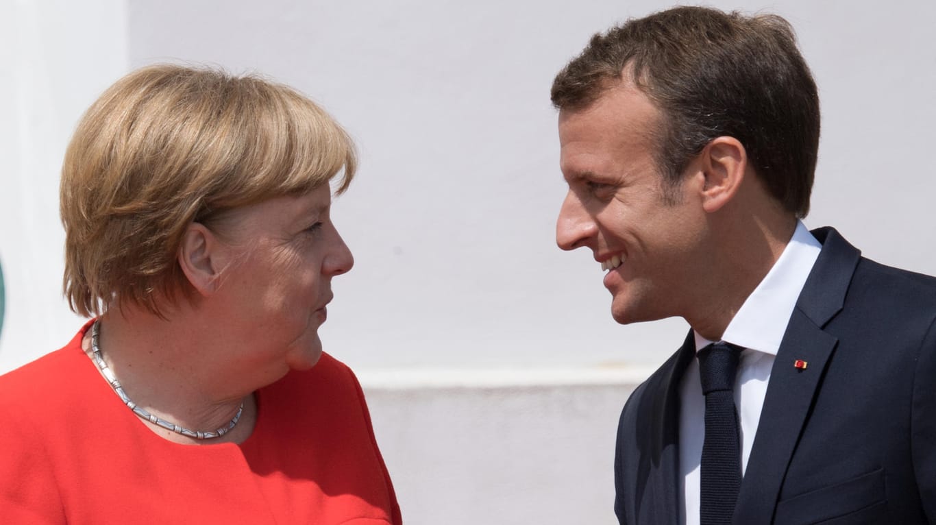 Angela Merkel und Emmanuel Macron: Der französische Präsident trifft heute auf Bundeskanzlerin.