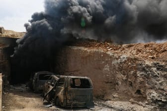 Syrische Provinz Idlib: Die Region ist die letzte Hochburg der Rebellen in Syrien, bereits 2017 wurde dieses Gebäude angegriffen.
