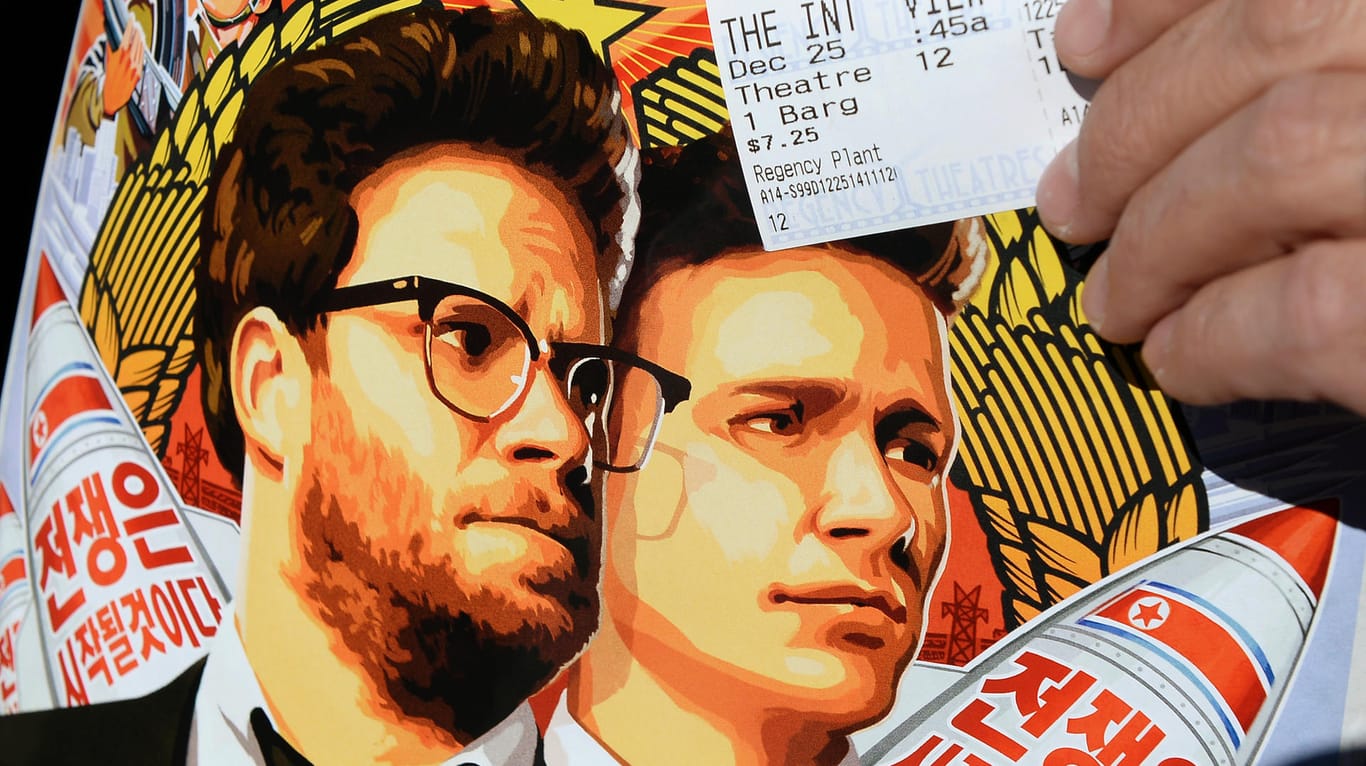 Poster zum Film "The Interview": Die Komödie handelt von der erfundenen Ermordnung des nordkoreanischen Diktators Kim Jong Un.