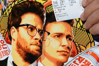 Poster zum Film "The Interview": Die Komödie handelt von der erfundenen Ermordnung des nordkoreanischen Diktators Kim Jong Un.