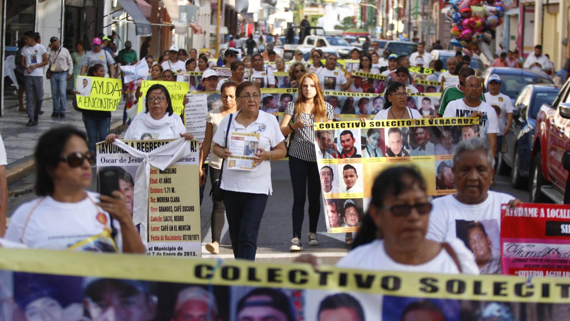Familienmitglieder von Vermissten protestieren in Veracruz: In der Hafenstadt im Osten des Landes gibt es immer wieder Kämpfe zwischen Drogenbanden.