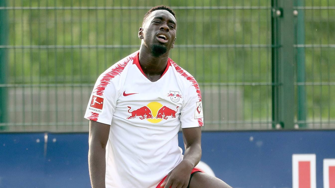 Jean-Kevin Augustin: Der Stürmer von RB Leipzig spielte im Test gegen Lubin eine Hälfte.