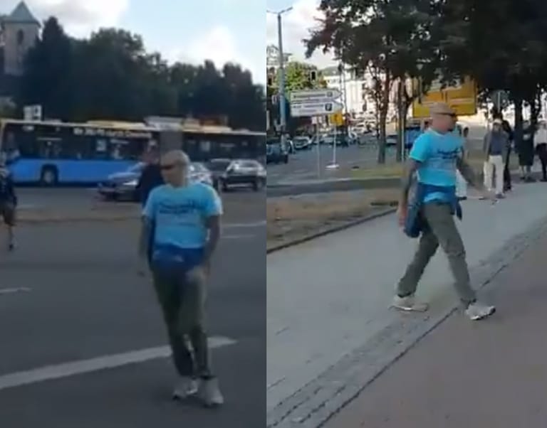 Sehr starke Ähnlichkeit: Der Mann im Video, dessen Echtheit Maaßen anzweifelt (links) und in einem anderen Video, das nach dem Geschehen vom 26. gepostet wurde.