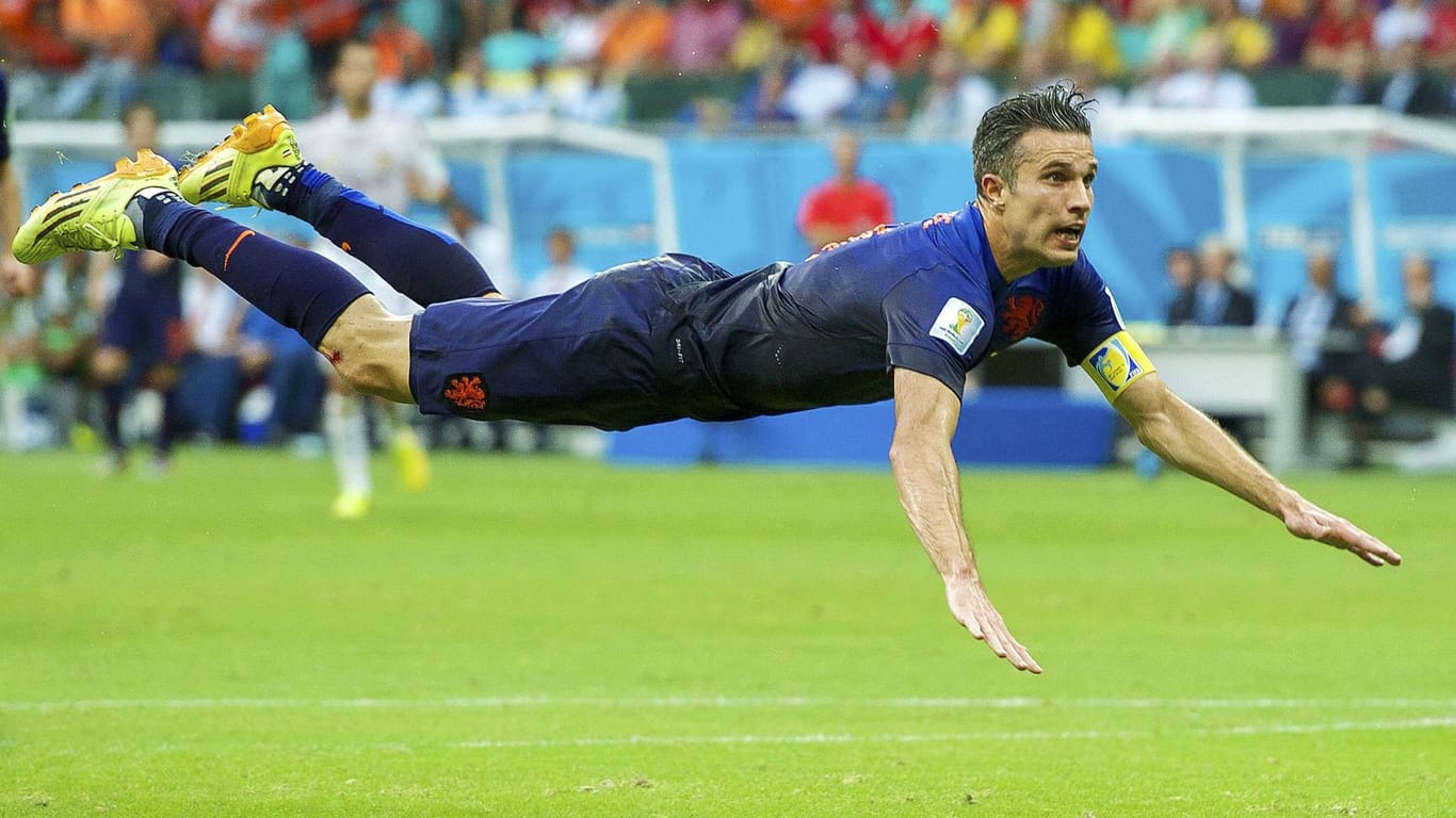 Der Flugkopfball von Robin van Persie zum 1:1 war einer der Szenen der WM 2014.