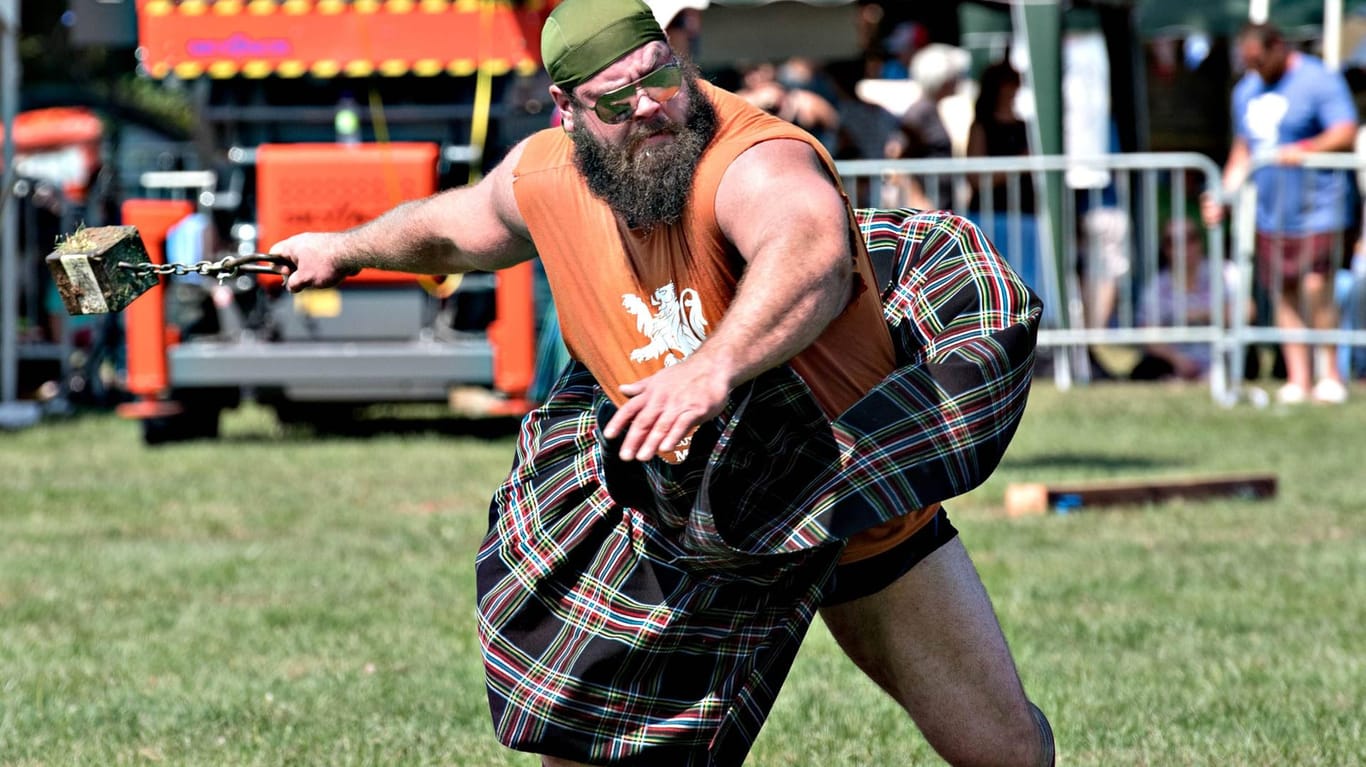 Teilnehmer im Schottenrock bei den Highland Games: Im vergangenen August fanden die Spiele zum 40. Mal in Montreal statt.