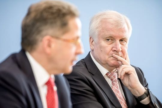 Sowohl mit Hans-Georg Maaßen (l) als auch mit Horst Seehofer geht Andrea Nahels hart ins Gericht.
