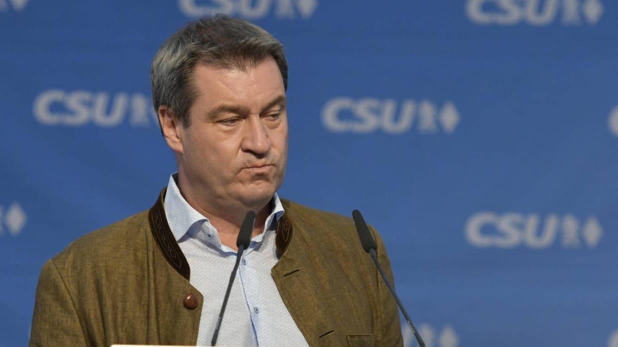 Bayern Ministerpräsident Markus Söder: Er sich sich mit anhaltend schlechten Umfragewerten konfrontiert.