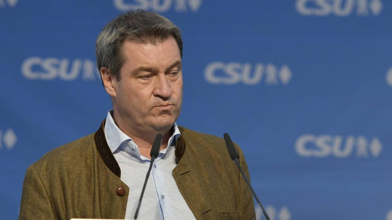 Bayern Ministerpräsident Markus Söder: Er sich sich mit anhaltend schlechten Umfragewerten konfrontiert.