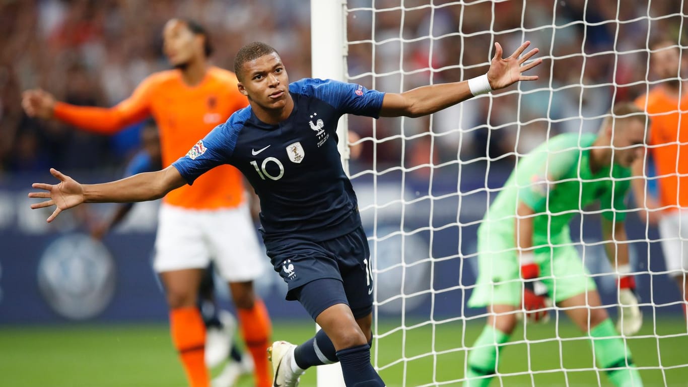 Der Franzose Kylian Mbappe erzielte einen der beiden Treffer für die Franzosen und überzeugte gegen die Niederlande.