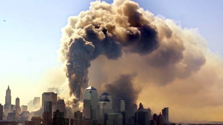 Nach dem Anschlag aufs World Trade Center in New York am 11.