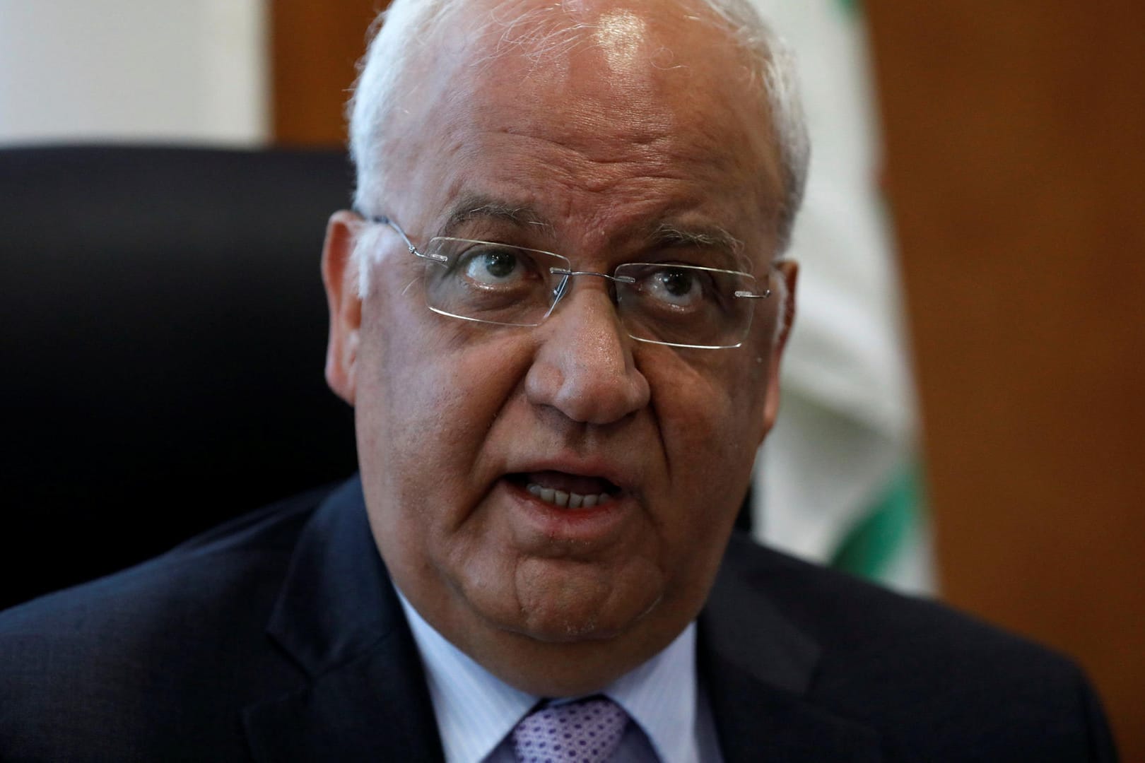 PLO-Generalsekretär Saeb Erekat: Die Palästinenserorganisation reagiert erbost auf die Ankündigung der USA.