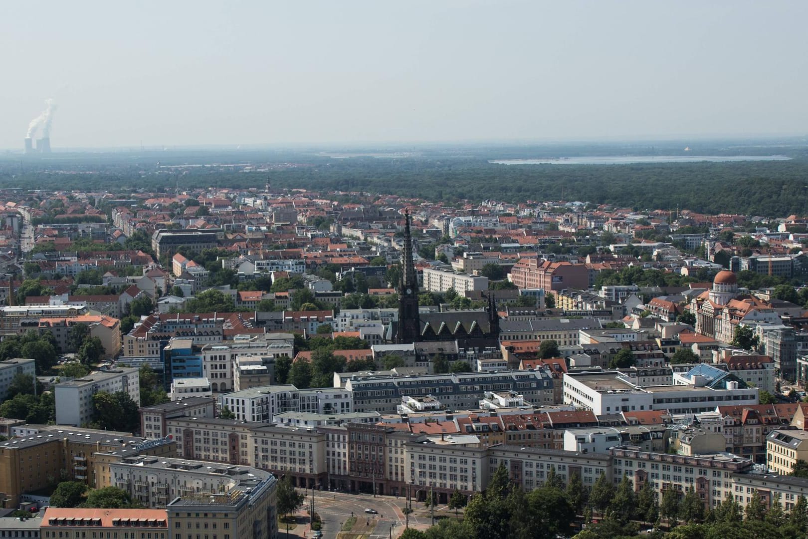 Blick auf die Leipziger Innenstadt: Ein Streit zwischen mehreren Männern ist eskaliert.