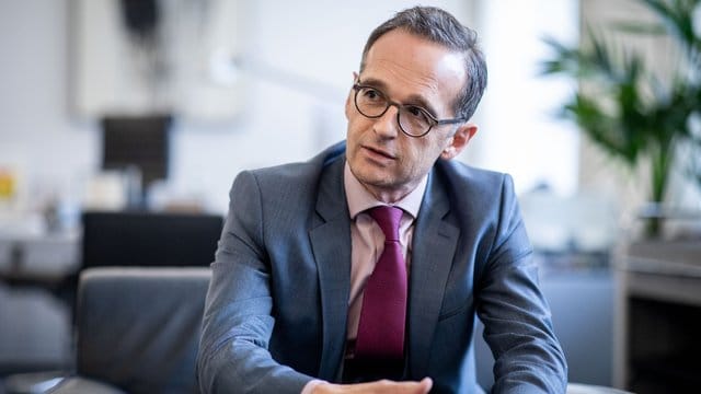 Heiko Maas (SPD), deutscher Außenminister, spricht im Auswärtigen Amt.