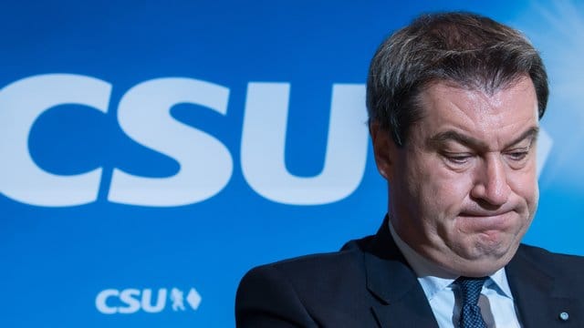 Es könnte besser laufen: Markus Söder (CSU), Ministerpräsident von Bayern, wird die absolute Mehrheit mit großer Wahrscheinlichkeit weit verfehlen.