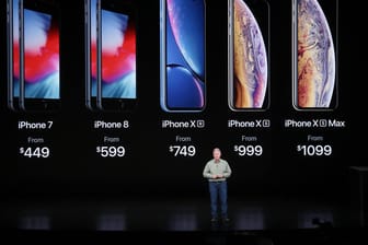 Phil Schiller, Apples Senior Vice President: Der Preis für das neuen iPhone X S Max ist happig. Und da kommt noch Mehrwertsteuer drauf.