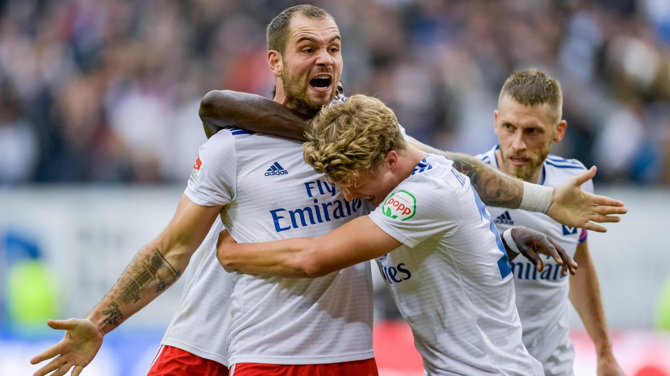 Die Männer des Tages: Pierre-Michel Lasogga (l.) und Jann-Fiete Arp.