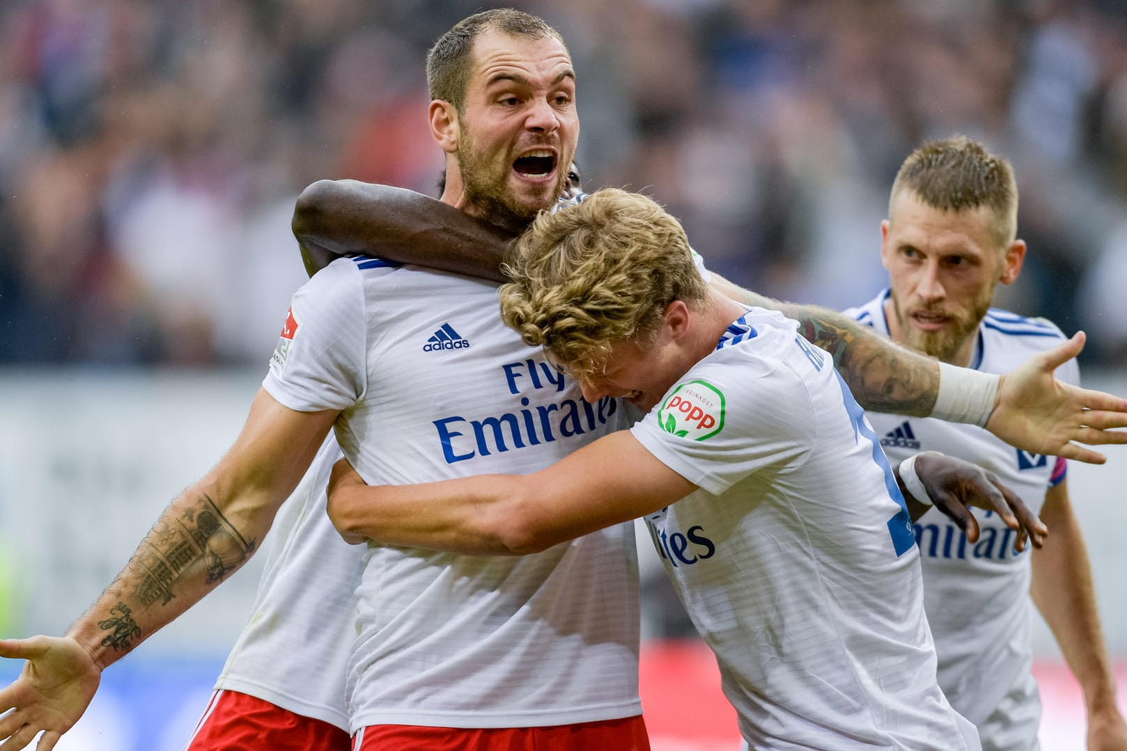 Die Männer des Tages: Pierre-Michel Lasogga (l.) und Jann-Fiete Arp.