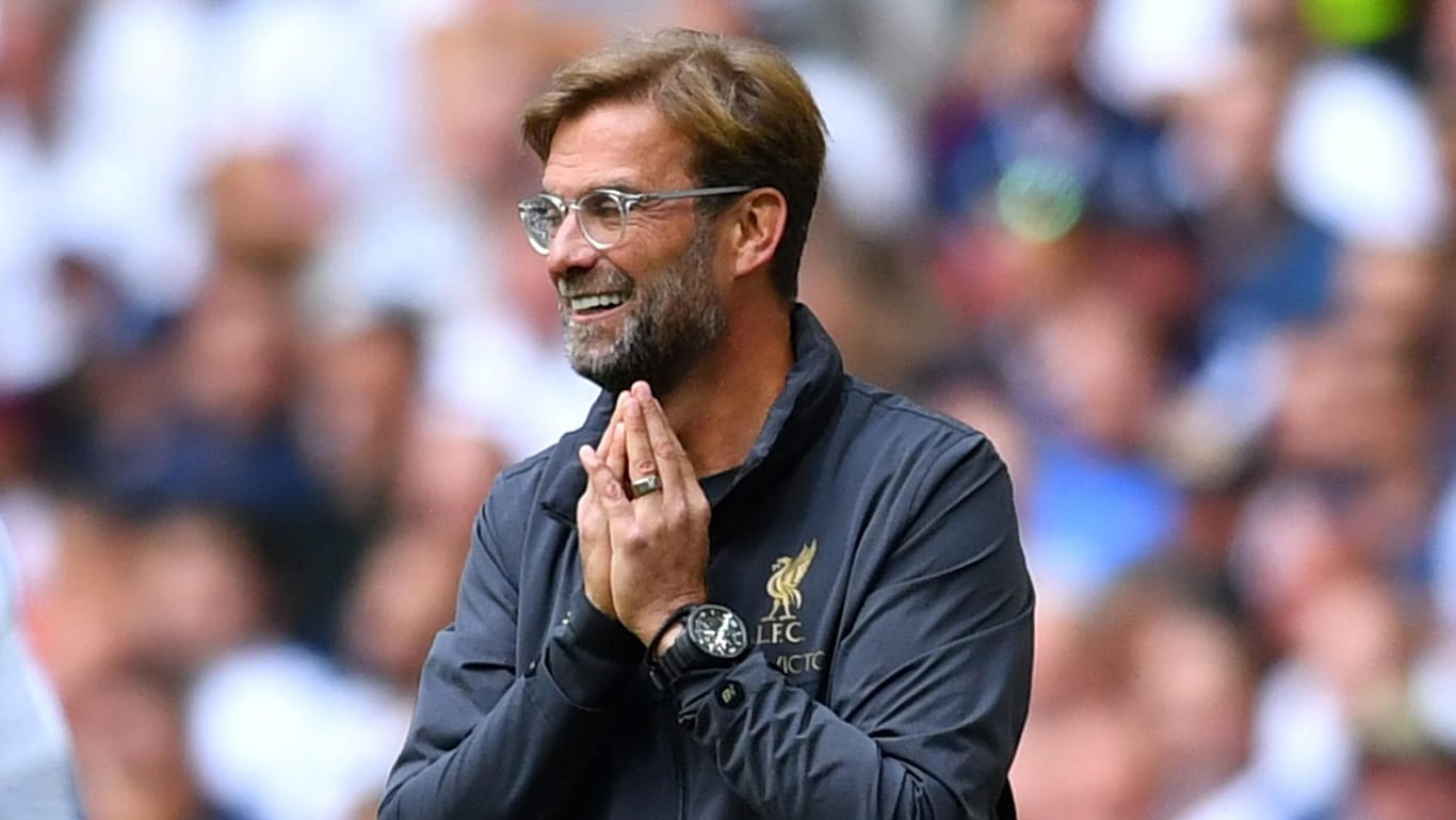Fünf Spiele, fünf Siege: Liverpool-Coach Jürgen Klopp behält seine "weiße Weste", ist aber nur noch Zweiter.