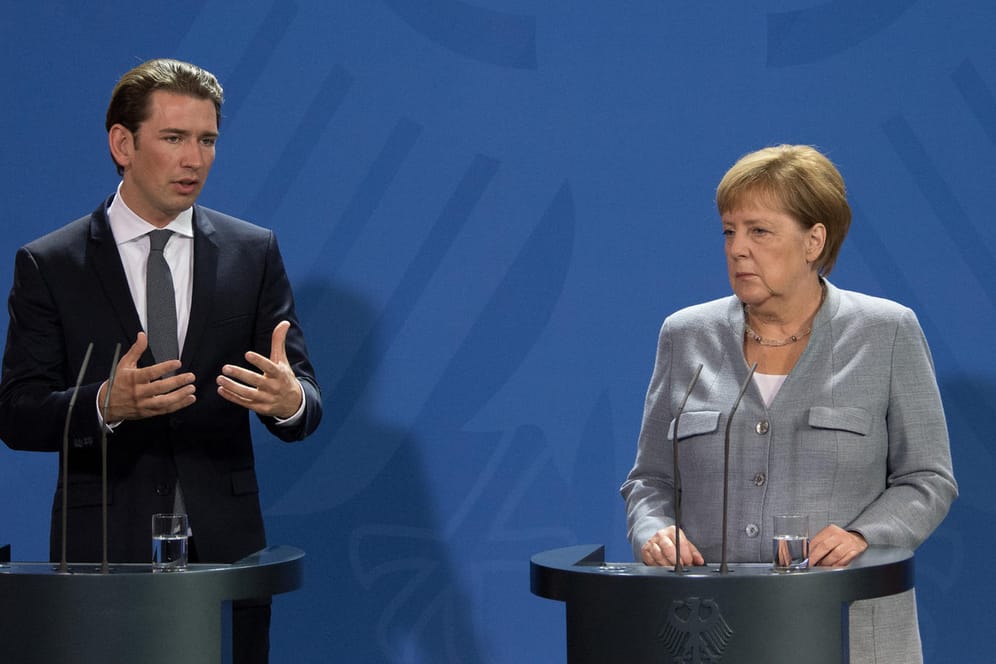Bundeskanzlerin Angela Merkel (CDU) und Sebastian Kurz, Bundeskanzler von Österreich, geben eine gemeinsame Pressekonferenz: Bei dem gemeinsamen Treffen soll das Augenmerk hauptsächlich auf intensiven Diskussionen liegen.