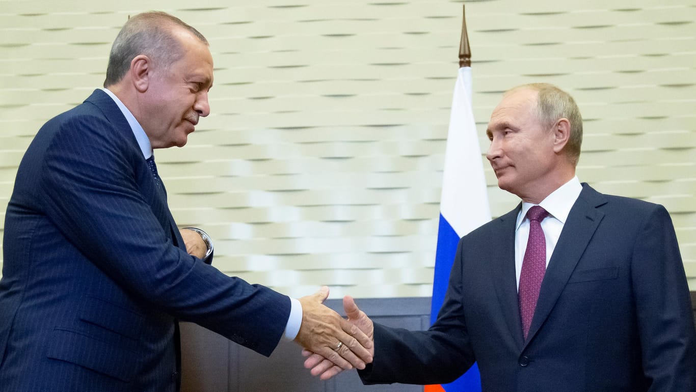 Der türkische Präsident Recep Tayyip Erdogan und sein russische Amtskollege Wladimir Putin in Sotschi.
