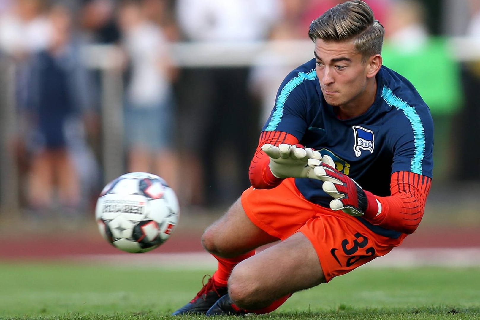 Jonathan Klinsmann bei einem Testspiel für Hertha: Aktuell hütet er das Tor der U20-Nationalelf der USA – noch.