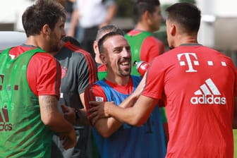 Franck Ribéry im Training des FC Bayern: Der Flügelstürmer ist beim Auftakt in der Champions League wieder einsatzbereit.
