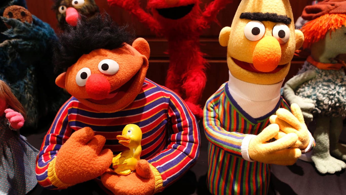 Ernie und Bert: Die beiden Puppen spielen die Hauptrollen in der TV-Kinderserie Sesamstraße.