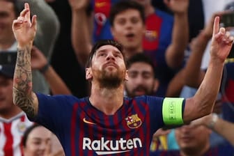 Jubelt über seinen Treffer: Lionel Messi.