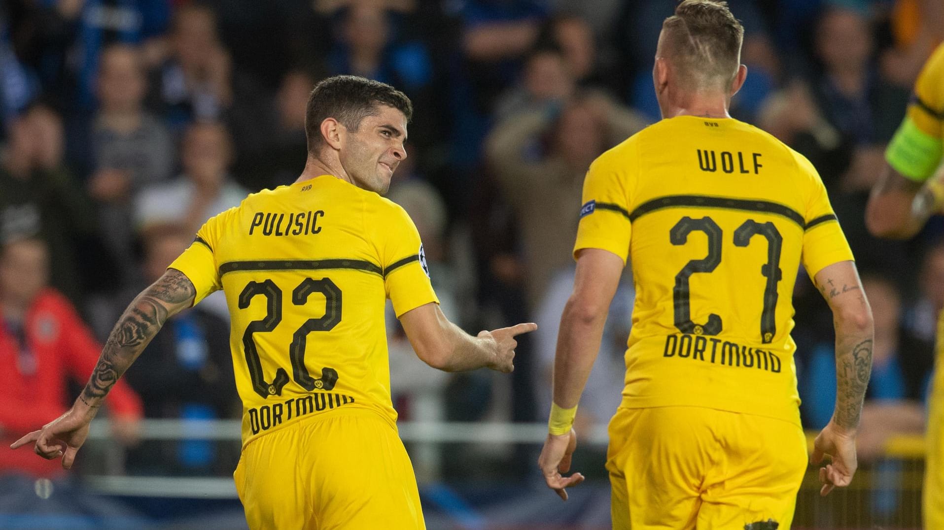 Pulisic (li.) jubelt.