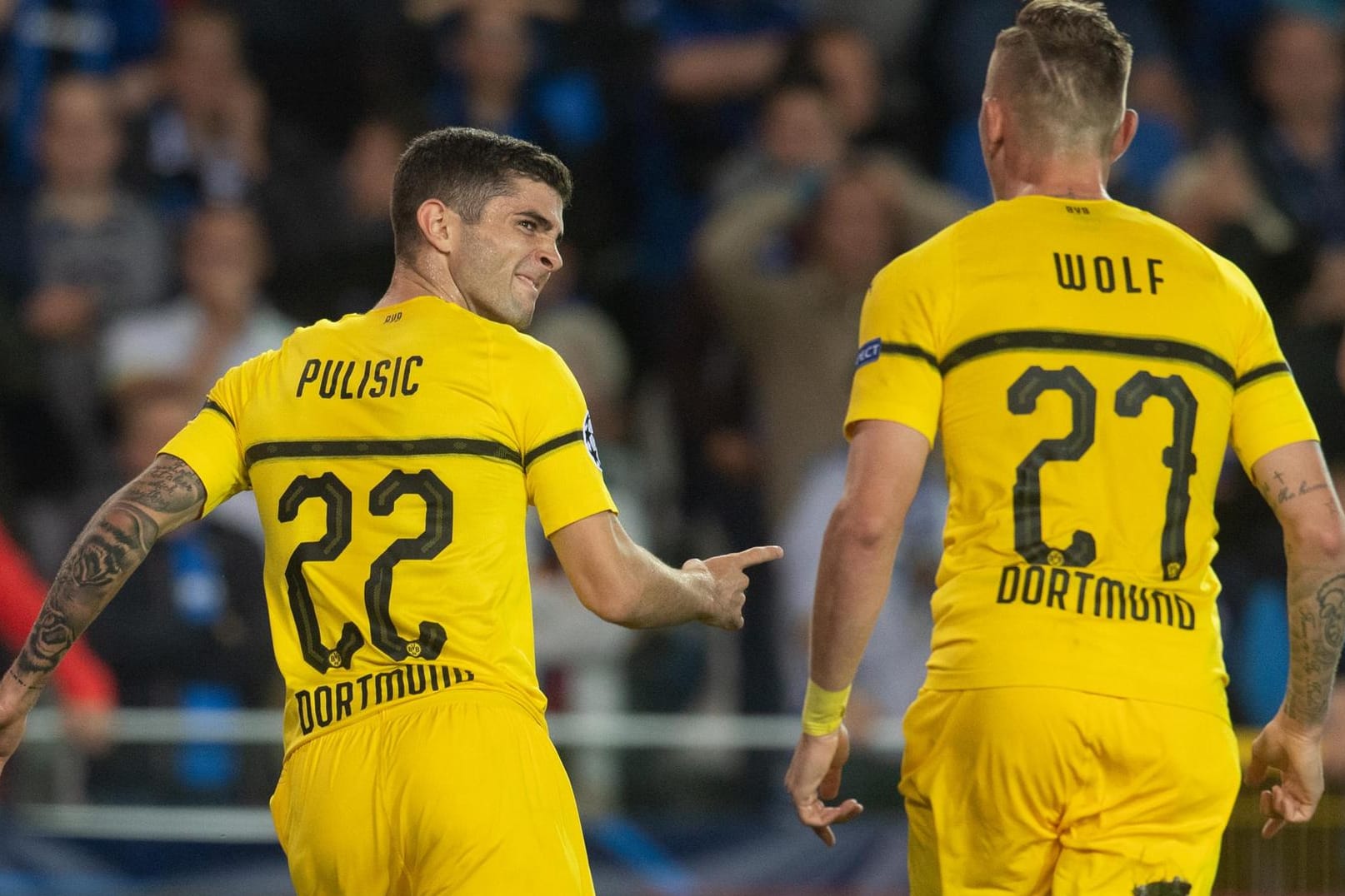 Pulisic (li.) jubelt.