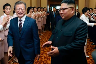 Moon Jae In und Kim Jong Un in Pjöngjang: Nord- und Südkorea bemühen sich um eine Annäherung.