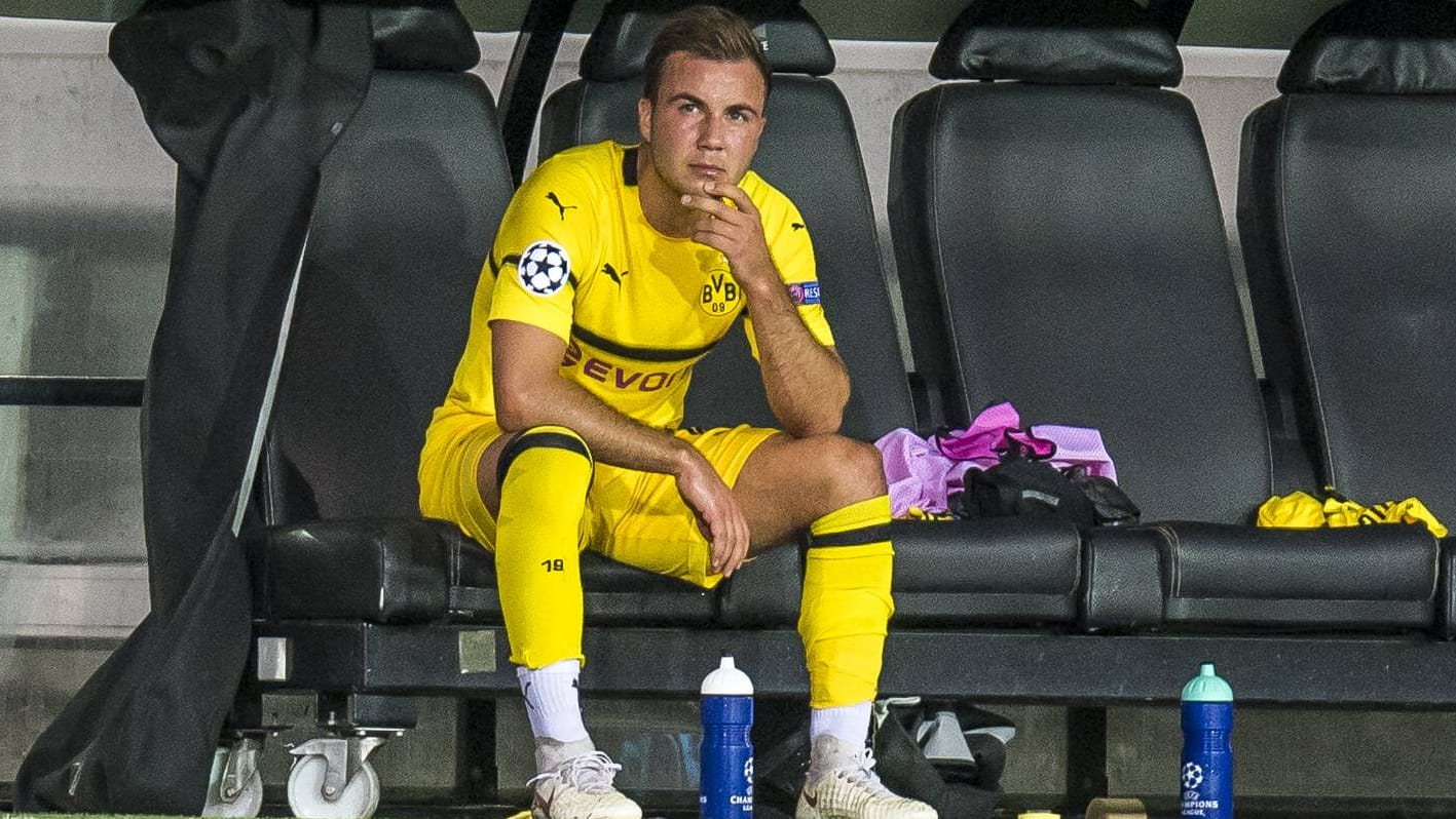 Mario Götze nach seiner Auswechslung gegen Brügge: Der BVB-Star konnte bei seinem Auftritt in der Startelf nicht überzeugen.