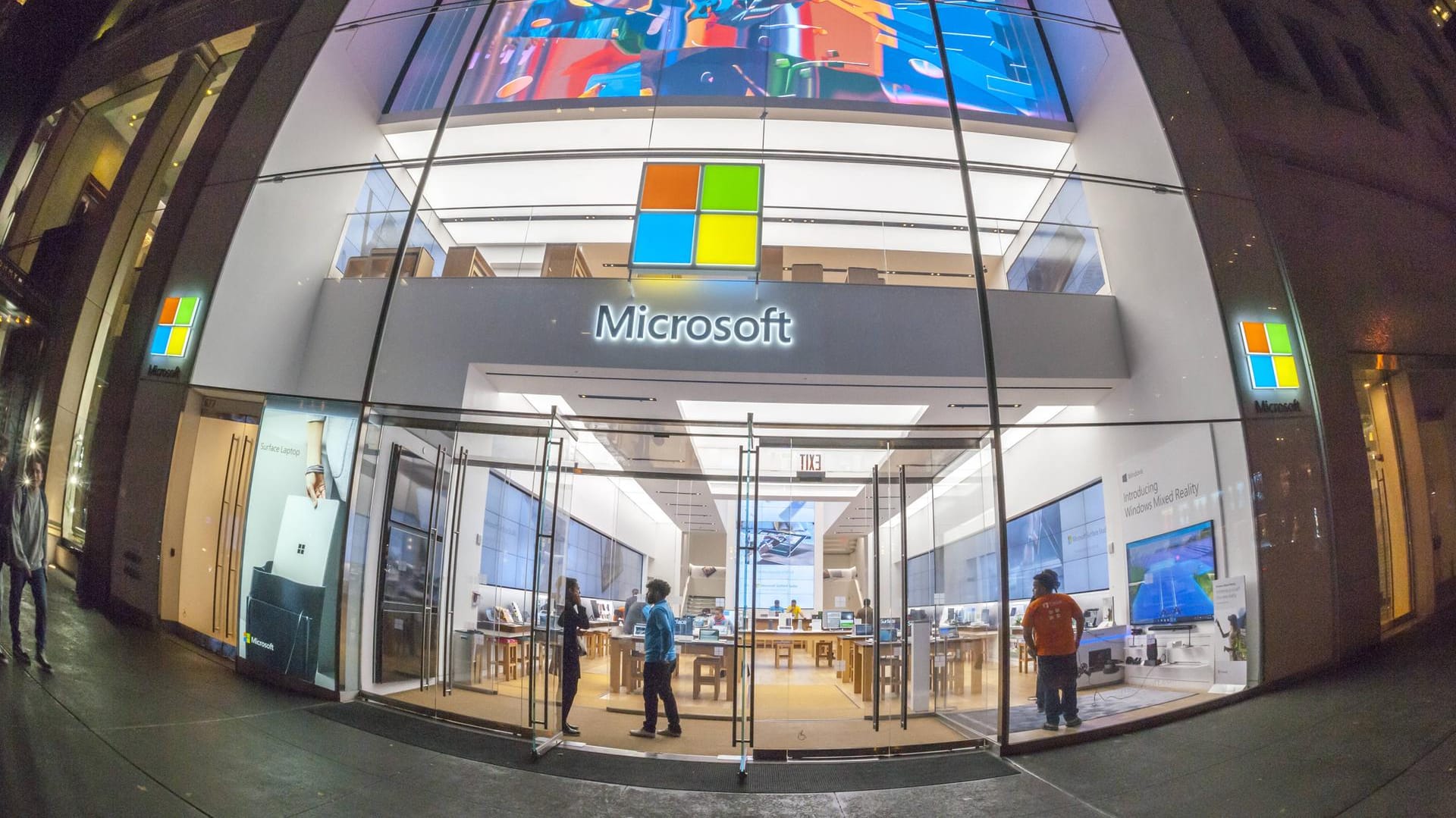 Microsoft-Store in New York: Das Herbst-Update für Windows 10 steht an.