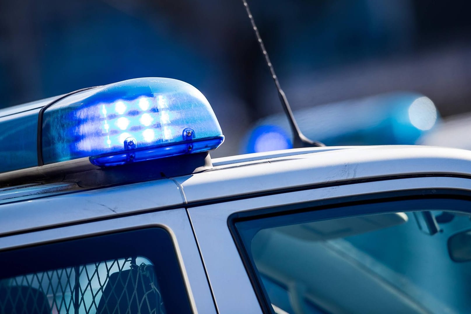 Polizeiauto mit Blaulicht: Gegen 14 Kunden des Verdächtigen wurden Ermittlungsverfahren eingeleitet.