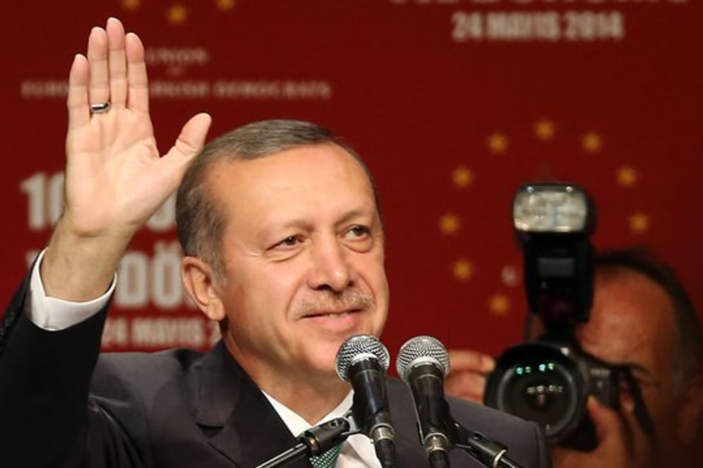 Der türkische Ministerpräsident Recep Tayyip Erdogan kommt am 28.