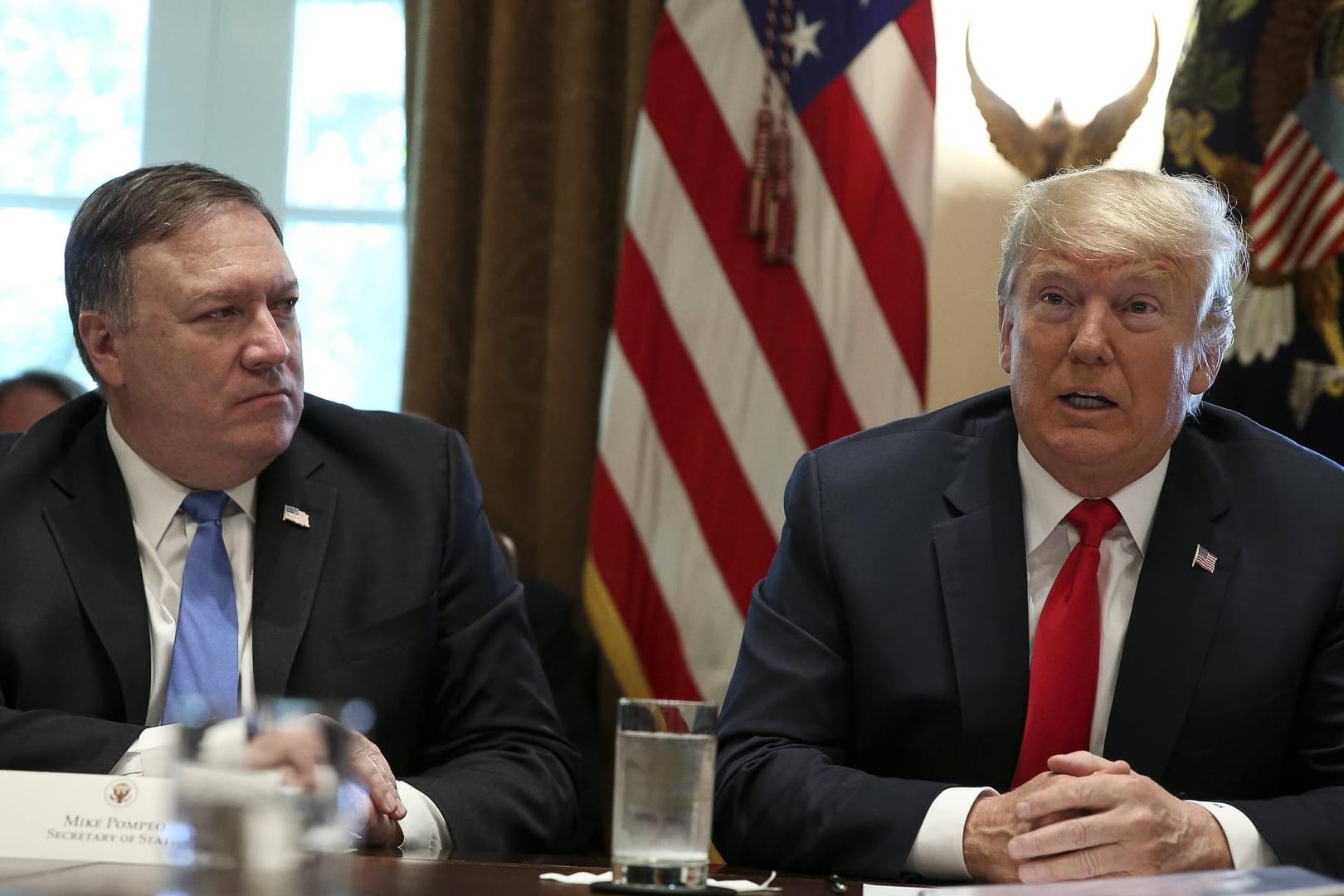 Donald Trump und sein Außenminister Mike Pompeo: Wenn die erste Amtszeit des Präsidenten endet, soll Nordkorea seine Atomwaffen vernichtet haben.