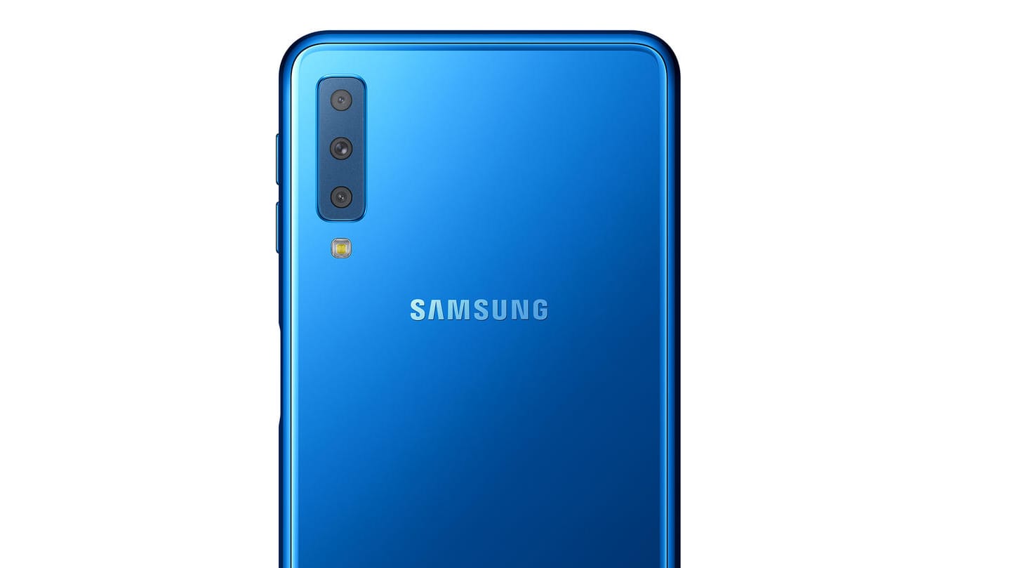 Neues Samsung-Smartphone: In der Rückseite des Galaxy A7 steckt ein Kamera-Trio.