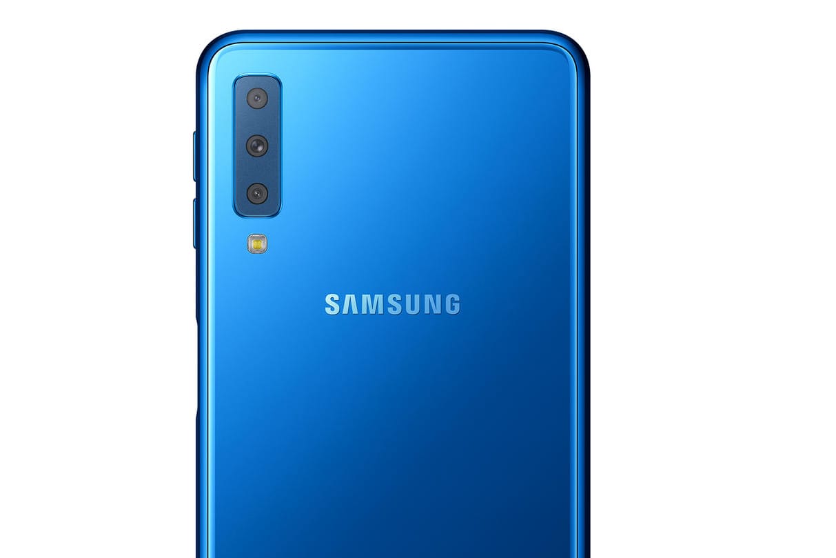 Neues Samsung-Smartphone: In der Rückseite des Galaxy A7 steckt ein Kamera-Trio.