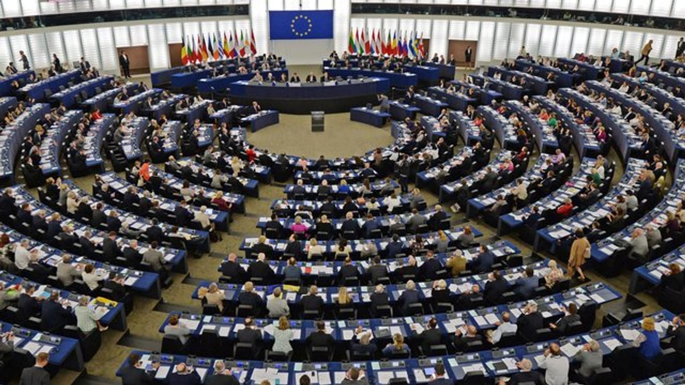 Blick in das Europaparlament in Straßburg.