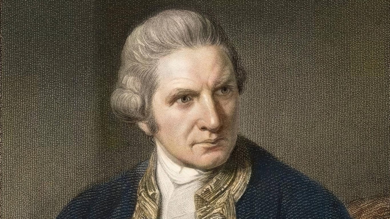 Portrait von James Cook, Kapitän der Endeavour: Am 29. April 1770 entdeckte der Brite "Terra Australia".