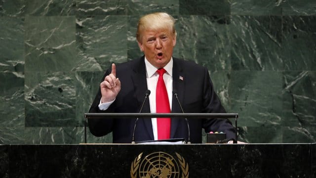 US-Präsident Donald Trump spricht vor der 73. US-Präsident Donald Trump spricht vor der 73.