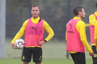 Mario Götze im BVB-Training: In den Pflichtspielen ist der 26-Jährige bei der Borussia meist außen vor.