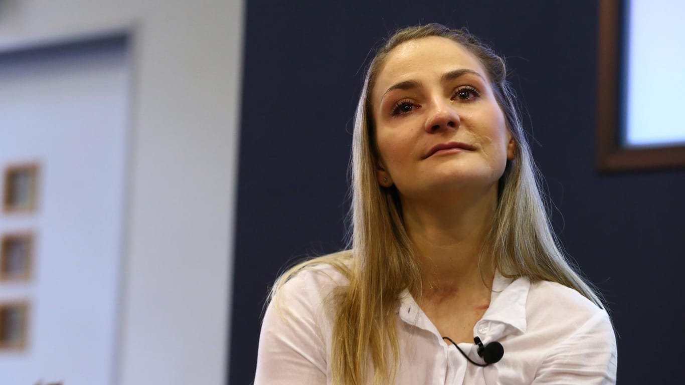 Kristina Vogel: Die Olympiasiegerin bei einer Pressekonferenz am 12. September in Berlin.