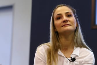 Kristina Vogel: Die Olympiasiegerin bei einer Pressekonferenz am 12. September in Berlin.