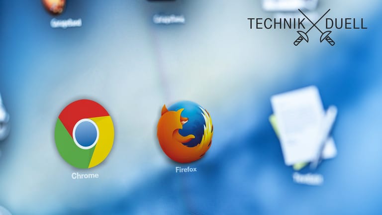 Chrome und Firefox auf Desktop: Der Platzhirsch tritt gegen den Außenseiter an.