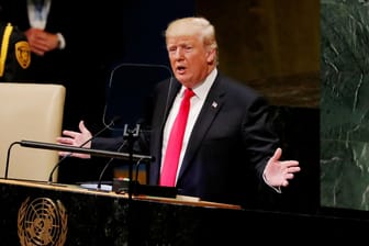 Donald Trump: Der US-Präsident hat in seiner Rede seine "America First"-Politik gelobt.