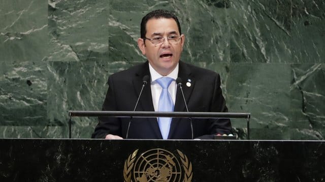 Jimmy Morales, Präsident von Guatemala, spricht vor der 73. Jimmy Morales, Präsident von Guatemala, spricht vor der 73.
