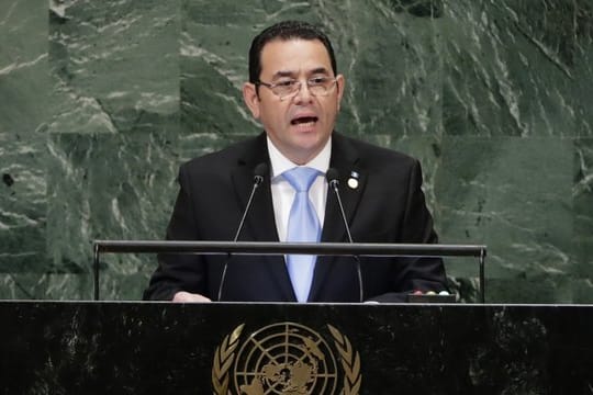 Jimmy Morales, Präsident von Guatemala, spricht vor der 73.