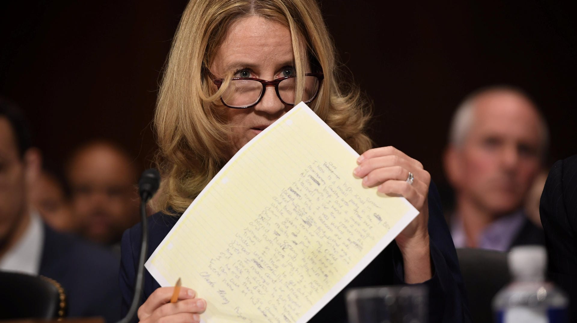 Christine Blasey Ford im US-Senat: Nach ihrer Aussage wurde die Professorin befragt.