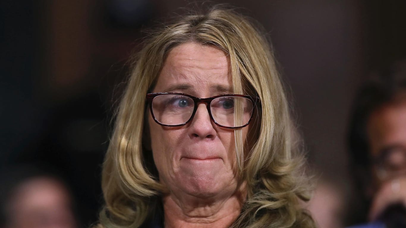 Christine Blasey Ford während ihrer Anhörung vor dem Justizausschuss des US-Senats: Ford wirft Kavanaugh versuchte Vergewaltigung vor.